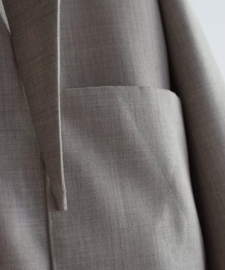 JOICEADDED/WOOL GABARDINE HALF COAT