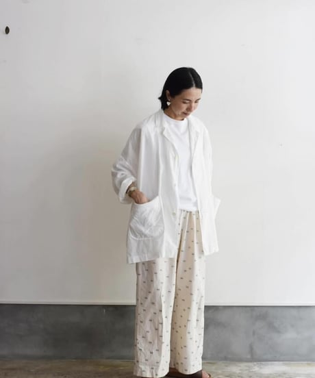 R&D.M.CO/GARMENT DYE OPEN COLLAR WORK JAKET
