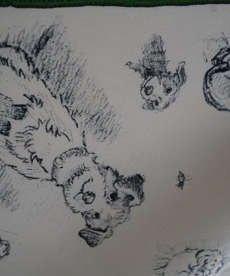 R&D.M.CO/SKETCH BOOK PANEL SILK SCARF