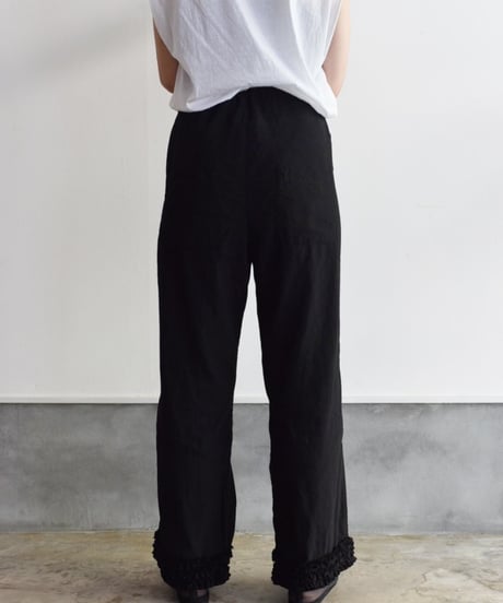 R&D.M.CO/LINEN COTTON FRIL DECO PANTS