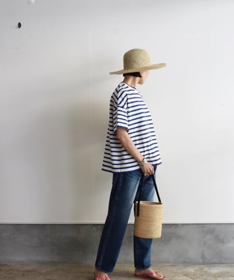 R&D.M.CO/BORDER KNITSEW T-SHIRT