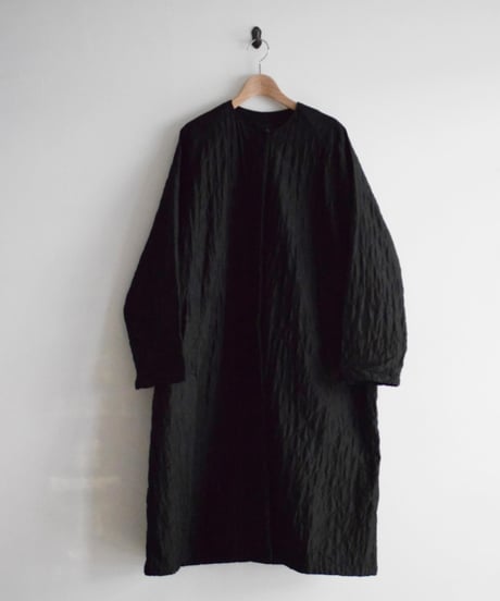 maison de soil/QUILTED HAND WOVEN COTTON SILK PLANE RAGLAN COAT