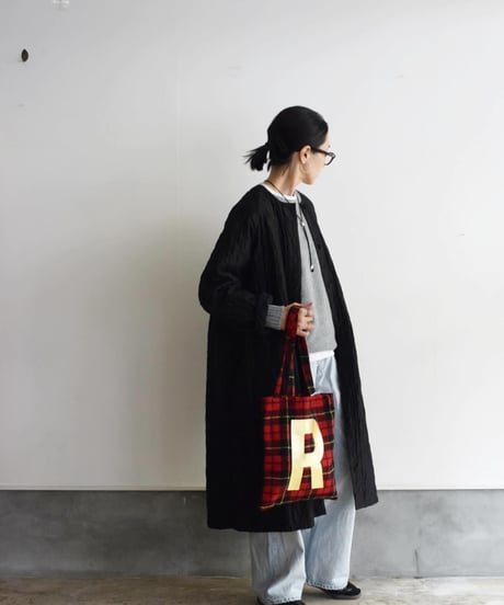maison de soil/QUILTED HAND WOVEN COTTON SILK PLANE RAGLAN COAT