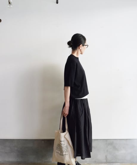 SOIL/COTTON SILK GATHERED SKIRT