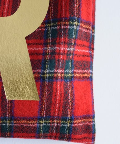 R&D.M.CO/WOOL TARTAN CHECK TOTE BAG