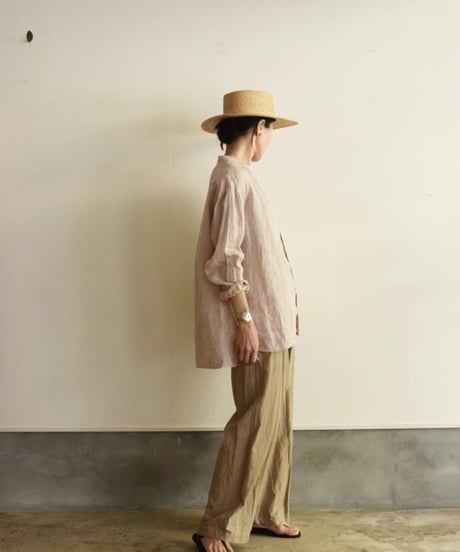 SALUE'/UNISEX BAND COLLAR SHIRT