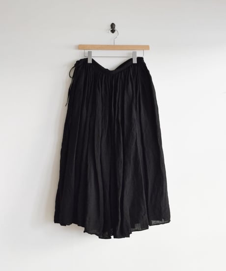 R&D.M.CO/LINEN HENP GAUZE GATHER LONG SKIRT