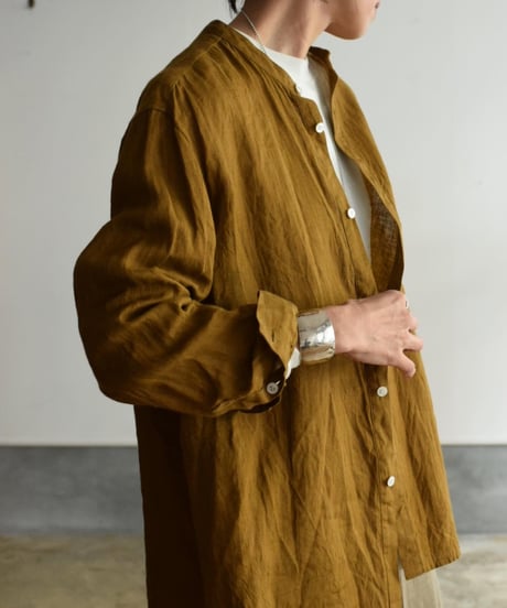 SALUE'/UNISEX BAND COLLAR SHIRT