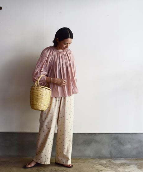 R＆D.M.CO/GARMENT DYE GATHER SMOCK