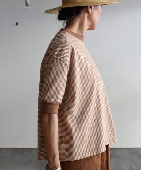 MEYAME/BORDER HALF SLEEVE TEE