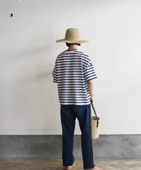 R&D.M.CO/BORDER KNITSEW T-SHIRT