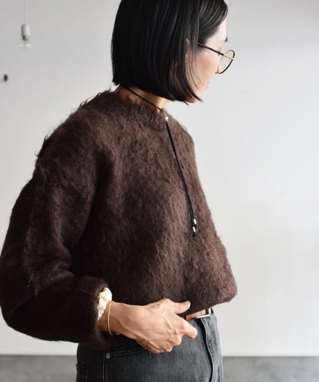 YLEVE/MOHAIR NAPPING KNIT PULOVER