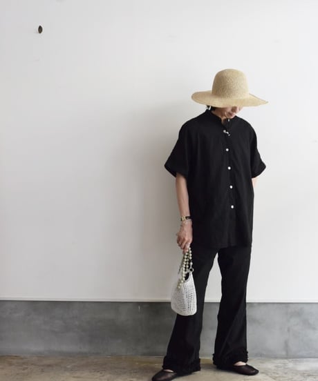 R&D.M.CO/LINEN COTTON FRIL DECO PANTS