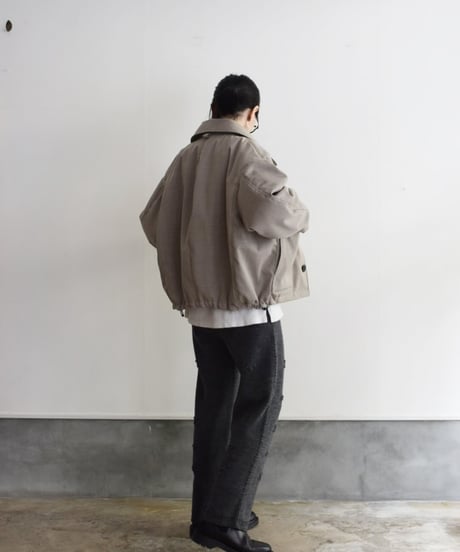 JOICEADDED/WOOL GABARDINE HALF COAT