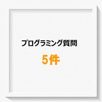 プログラミングサポート【質問5件】