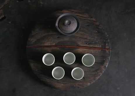 茶奏人  / 1     枯木 × 竹継ぎ 結界茶盤   ( 古物見立て茶器 )