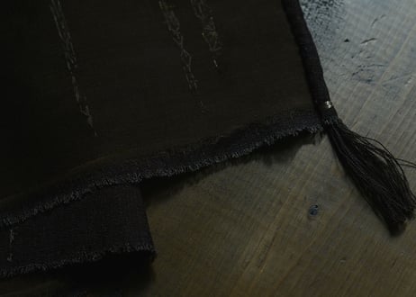 B2-7.    香綴 -kotsuzuri-　~ 古布と茶染め刺繡~  (茶敷布のみ) / 橘 美彩
