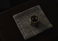 D-4  古帛紗＋御深井 六角透蓋置   /  西川はるえ
