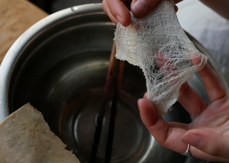 【満席御礼】11/27（日）  橘美彩 即興刺繍 わたしの茶敷きとお茶時間　～余珀～【関東】