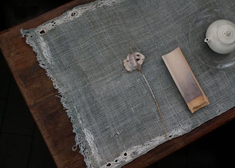 B1- 6.  星潮 -hoshiushio-  ~ 古布と茶染め刺繡 ~ / 橘 美彩