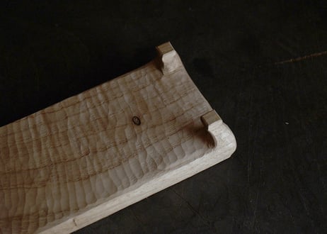 菅野 和正 / 8　栗  茶杯台脚付　42cm