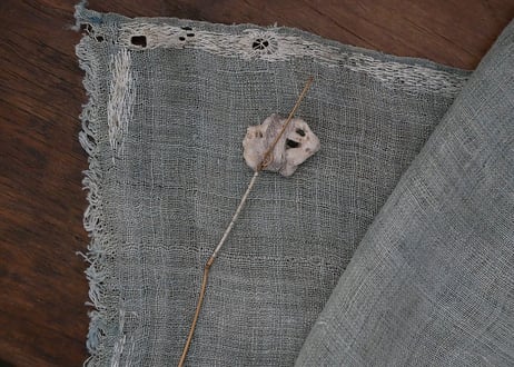 B1- 6.  星潮 -hoshiushio-  ~ 古布と茶染め刺繡 ~ / 橘 美彩
