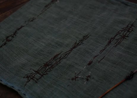 B1-9. ≪ 余珀 model ≫  季綴 -kitsuzuri-  ~ 古布と茶染め刺繡 ~/ 橘 美彩