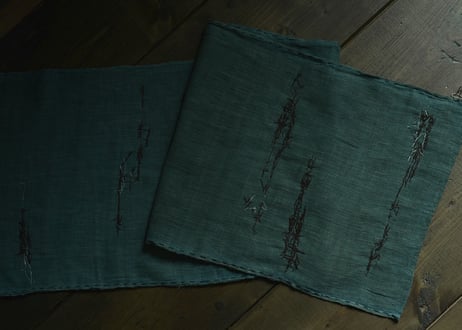 B1-9. ≪ 余珀 model ≫  季綴 -kitsuzuri-  ~ 古布と茶染め刺繡 ~/ 橘 美彩