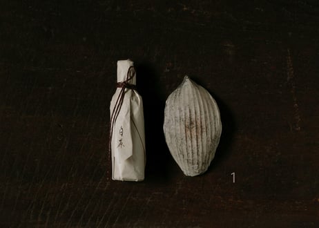 B. 茶の露と蓮弁 ２点セット  〜白茶〜