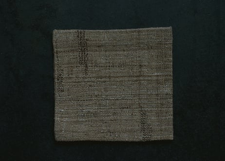 D-1  古帛紗＋中国漆器 青花陶片合子 -KINTSUGI- （2-Piece Set ）  /  西川はるえ