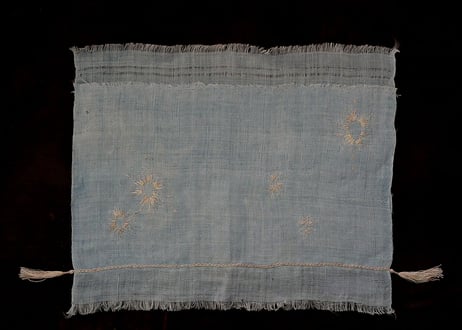 B2-6.    湖響 -cokyo-　~ 古布と茶染め刺繡~  (茶敷布のみ) / 橘 美彩