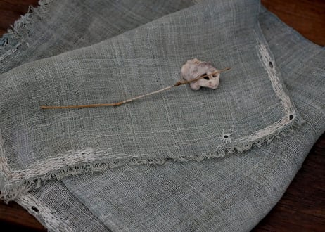 B1- 6.  星潮 -hoshiushio-  ~ 古布と茶染め刺繡 ~ / 橘 美彩
