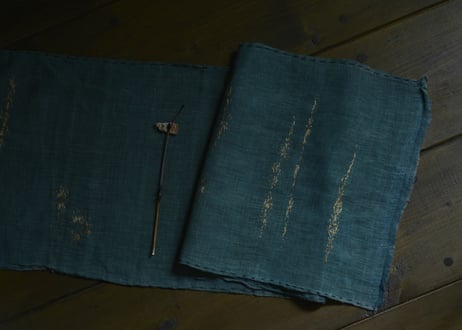 B1-10. ≪ 茶屋すずわ model ≫ 花綴 -hanatsuzuri-  ~ 古布と茶染め刺繡 ~ / 橘 美彩