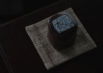 D-1  古帛紗＋中国漆器 青花陶片合子 -KINTSUGI- （2-Piece Set ）  /  西川はるえ