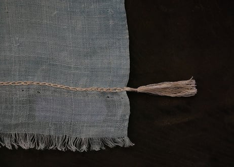B2-5.    湖響 -cokyo-　~ 古布と茶染め刺繡~  (茶敷布のみ)  / 橘 美彩