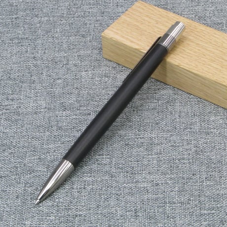 木軸ノック式ボールペン（細軸）ワンピース　ブラックウッド　SK-8