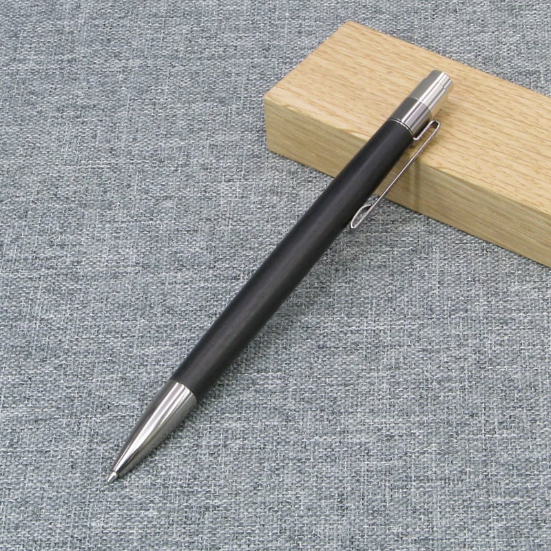 木軸ノック式ボールペン（細軸）ワンピース ブラックウッド SK-8 | Y