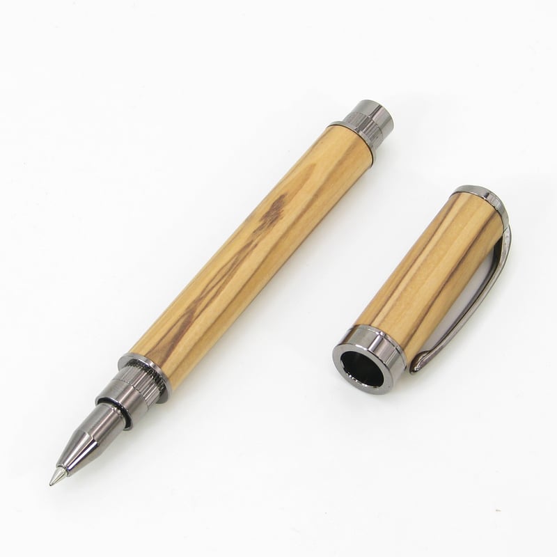 手作り 高級 木製 水性ボールペン 磁石付きキャップ アフリカ産 堅木 24金 手作り 高級 木製 水性ボールペン 磁石付きキャップ アフリカ産