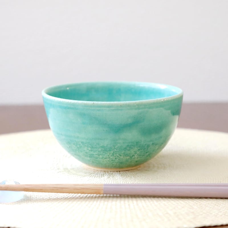 トルコ青釉の飯碗 ＊ 6 | 創作工房 あめつち薫る