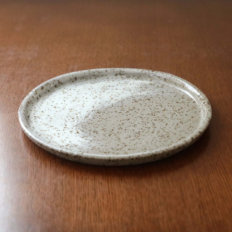 SALE】グレーの御影土 刷毛目模様のプレート皿 還元焼成 ＊ 1 | 創作