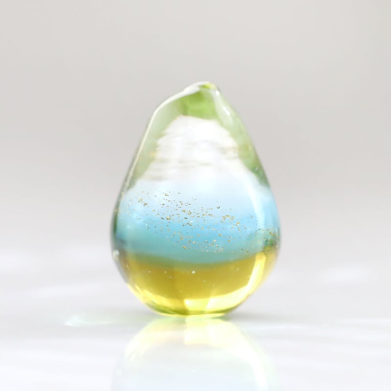 ガラスの雫の小さなオブジェ 「seaside horizon」 | 創作工房 あめつち薫る