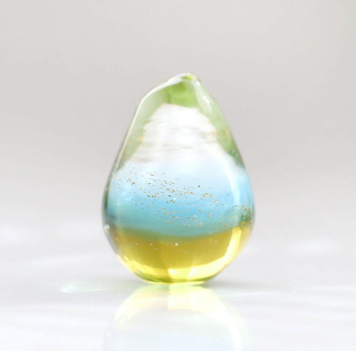 ガラスの雫の小さなオブジェ 「seaside horizon」 | 創作工房 あめつち薫る