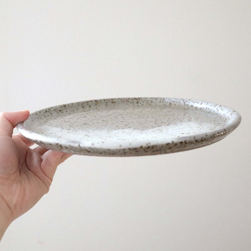 SALE】グレーの御影土 刷毛目模様のプレート皿 還元焼成 ＊ 2 | 創作