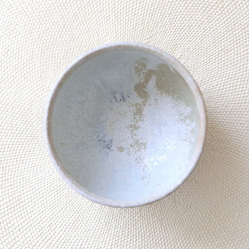 結晶釉と菊の印花のお湯のみ | 創作工房 あめつち薫る