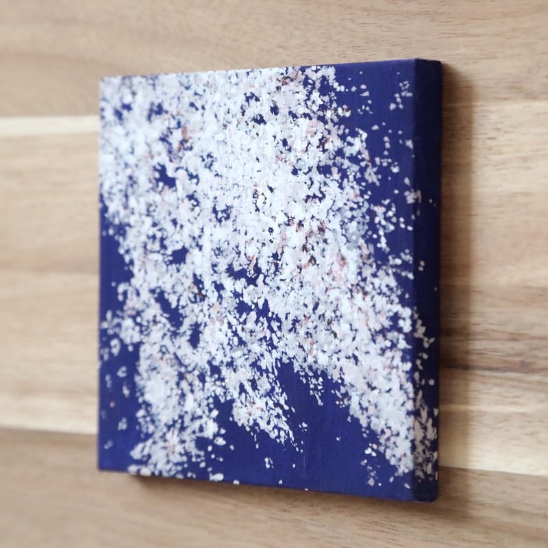 小さなアクリル原画「夜桜の舞」 | 創作工房 あめつち薫る