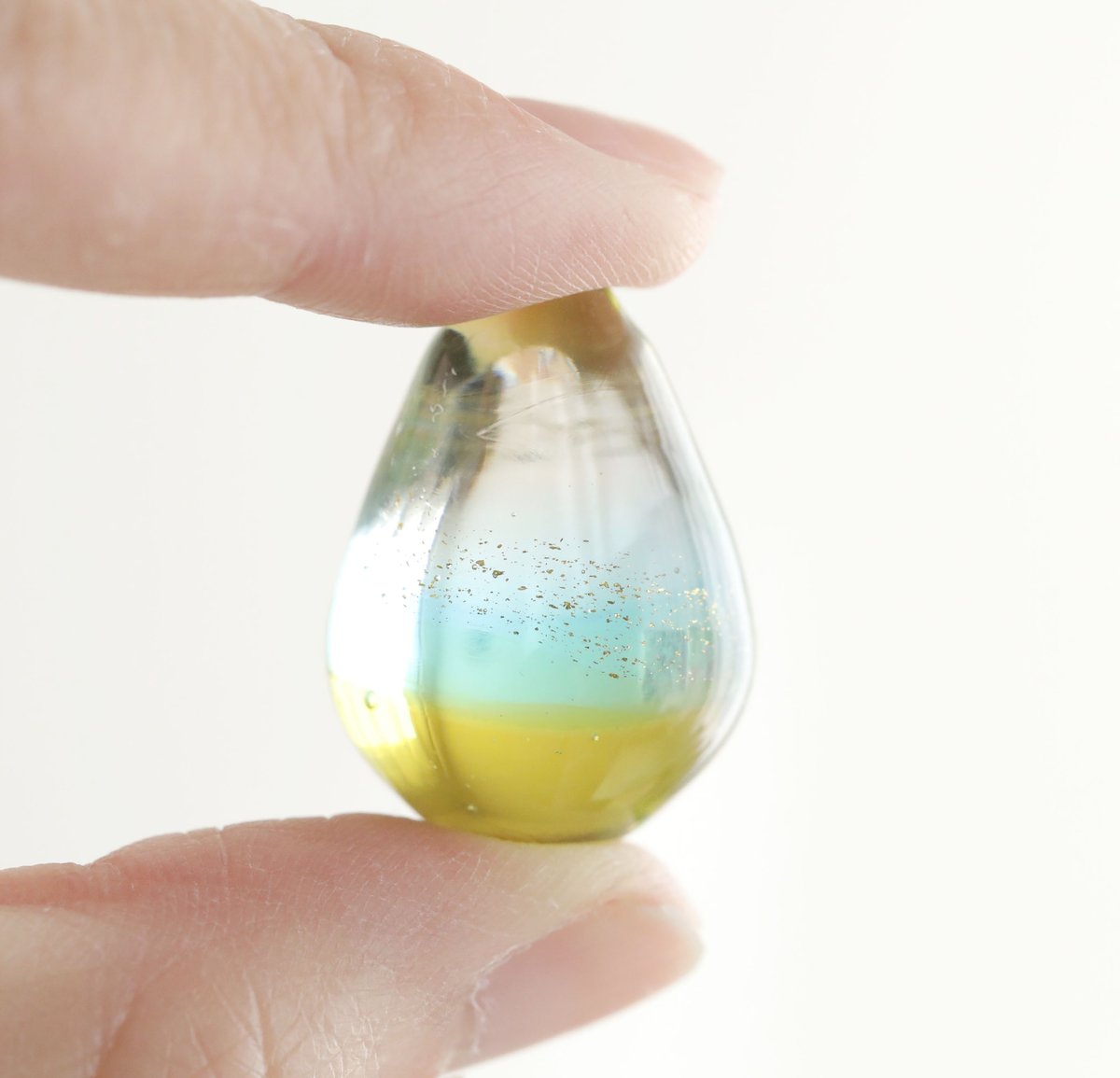 ガラスの雫の小さなオブジェ 「seaside horizon」 | 創作工房 あめつち薫る