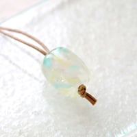 とんぼ玉のコットンコードネックレス「spring flower flow」