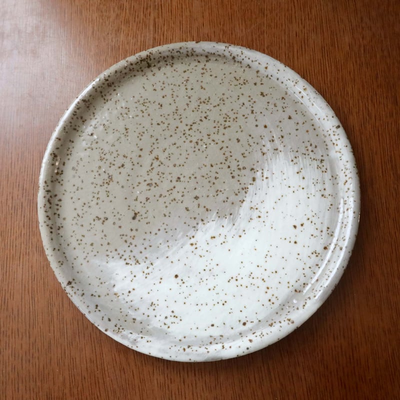 SALE】グレーの御影土 刷毛目模様のプレート皿 還元焼成 ＊ 2 | 創作