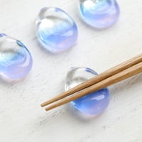 [受注制作] ひと雫のガラス箸置き / 南の海の思い出