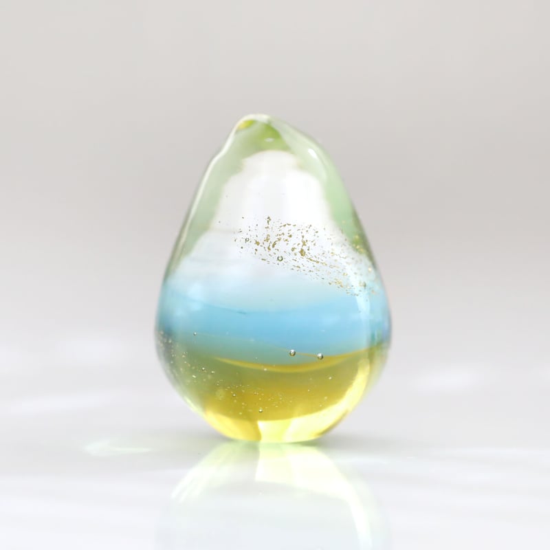 ガラスの雫の小さなオブジェ 「seaside horizon」 | 創作工房 あめつち薫る